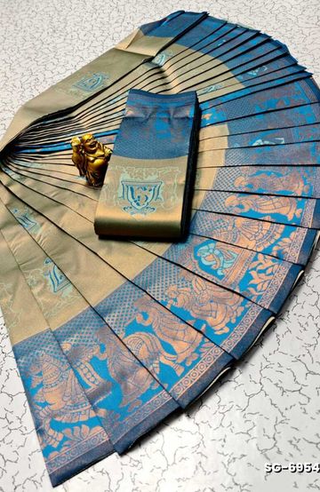 Dailywear cotton sarees premium look lightweight comfortable wear - BOTTLE GREEN (6)