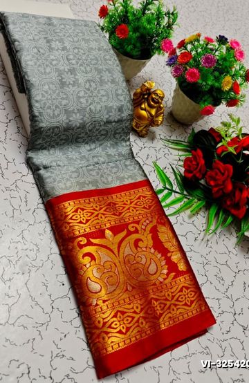 Korvai kotanji Trendy & Fancy bhutta and 2/100 Silk Cotton Sarees Function wear - R BLUE (2)