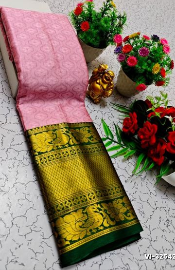 Traditional Look Malgudi Silk Saree Lightweight Silk Blend Saree - RED (2)