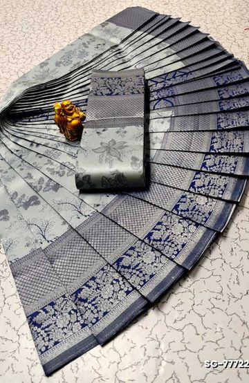 Poonthamil Elegant Traditional Saree - DARK BROWN