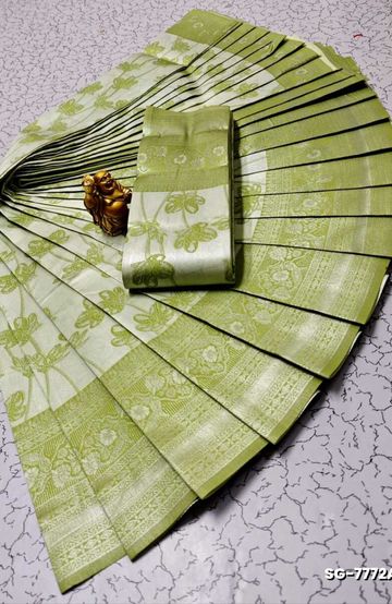 Dailywear cotton sarees premium look lightweight comfortable wear - SLATE COLOUR (3)