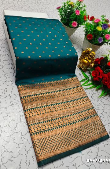 Dailywear cotton sarees all over body flower designpattern design premium look lightweight comfortable wear - BRONCE COLOUR (1)