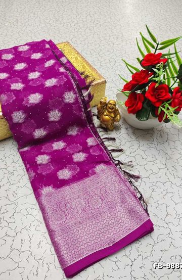 Digital Kubera Pattu Light Weight Luxurious, soft-draping Kubera Pattu Print Saree - WHITE N (2)