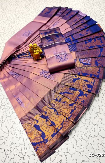 Beauty checked soft silk rich look design soft material function and party wear - VADAMALLI