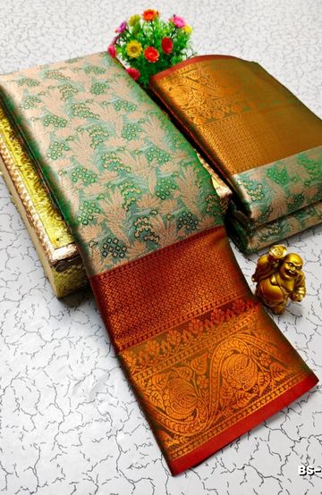 ELITE BRIDAL PICK &PICK SILK SAREES AND WEDDING ART SILK SAREES - METALLIC GOLD