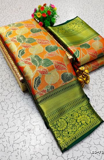Dailywear cotton sarees premium look lightweight comfortable wear - OLIVE GREEN (4)