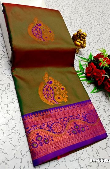 Premium Meena work Soft Silk Saree weddings, festivals, traditional Wear - LEMON YELLOW