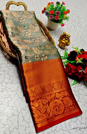 Dailywear cotton sarees all over body flower designpattern design premium look lightweight comfortable wear - MEJANTA