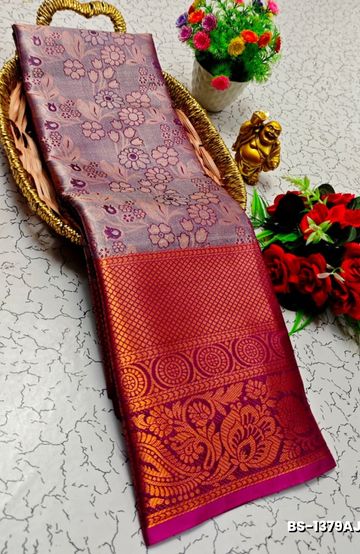 WOMEN TISSUE BLOUSE PIECE MATERIAL (1 METER ) - ONIYAN PINK