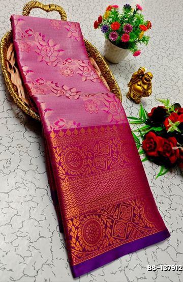 A "one gram gold trending tissue saree" typically refers to a saree made from a lightweight, sheer fabric known as tissue - EMERALD COLOUR (4)