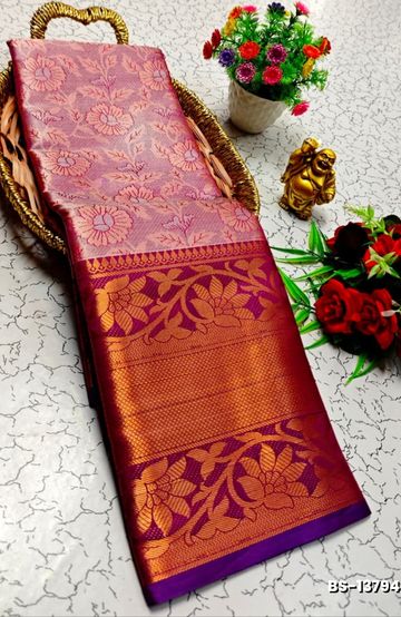 Handloom Khadi Cotton Saree With Hand Painted  Work - MERUN