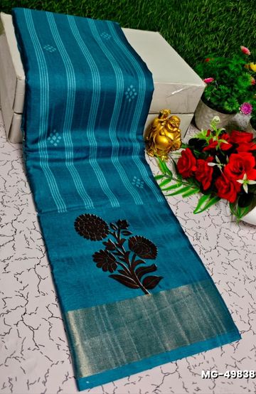 Trending Kerala Onam Special Kasavu Saree Full Work Embossed Digital Printing Cotton Saree Collections - IVORY COLOUR (2)