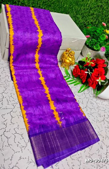 Traditional Look Malgudi Silk Saree Lightweight Silk Blend Saree - INDIGO COLOUR