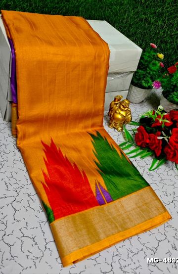 Traditional Look Malgudi Silk Saree Lightweight Silk Blend Saree - VENTHAYA COLOUR (1)