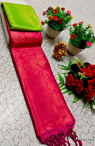 Elegant Silk Dhoti Shirt & Saree Couple Combo coordinated look for special occasions - GRAY