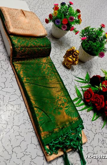 Banaras with our Banarasi Cotton fabric — a beautiful fusion of classic artistry and breathable comfort wear saree - LIGHT SKY BLUE (1)