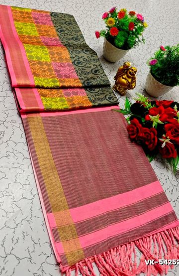 Samuthrika / Vasthrakala Bridal Silk Saree Wedding Saree - EMERALD COLOUR (2)