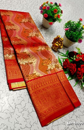 Premium Meena work Soft Silk Saree weddings, festivals, traditional Wear - ROYAL BLUE