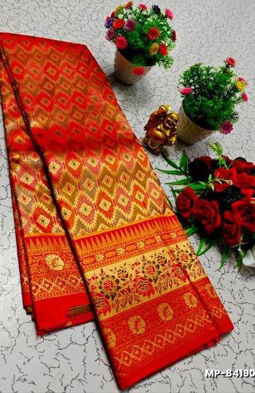 TRENDING KERALA SPECIAL FULL WORK EMBOSSED DIGITAL PRINTING TISSUE SAREE COLLECTIONS - BEIGE COLOUR (59)