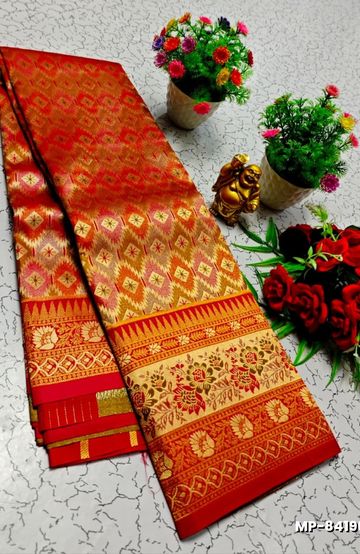 VAALAINAAR (VAZHAI) PATTU SOFT SILK SAREES FUNCTION AND FESTIVALS PERPECT WEAR - RED (1)