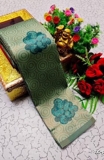 Traditional Look Malgudi Silk Saree Lightweight Silk Blend Saree - DARK PINK (2)