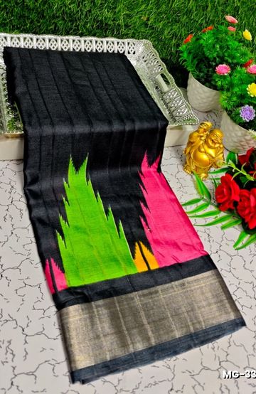 Soft Net Saree with Shimmering Weave and Designer Digital Print Blouse - AS COLOR