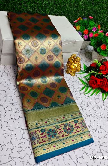 Dailywear cotton sarees premium look lightweight comfortable wear - LIGHT GREEN SHADE (1)