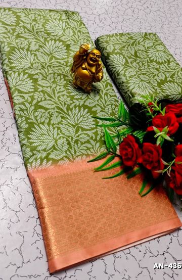 Dailywear cotton sarees all over body flower designpattern design premium look lightweight comfortable wear - LEVENDOR