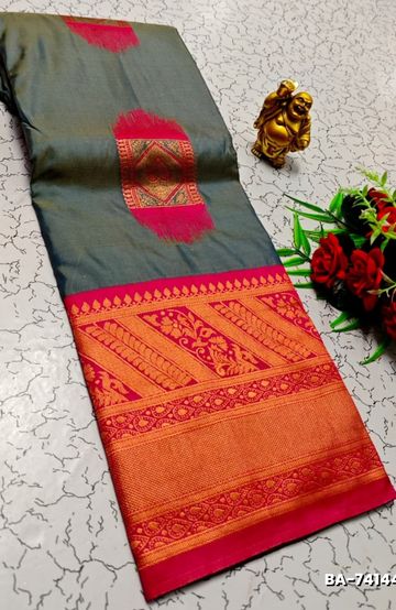 Elegant Tissue Dhoti Shirt & Saree Couple Combo coordinated look for special occasions - LIGHT GREEN (2)