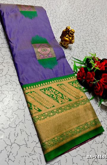 Luxurious heavy work blouse fabric with floral goldwork jaal border - REXONA (6)