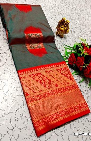Luxurious heavy work blouse fabric with floral goldwork jaal border - MERUN (2)
