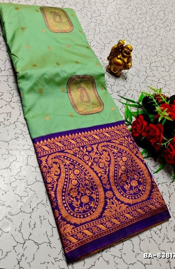 VAALAINAAR (VAZHAI) PATTU SOFT SILK SAREES FUNCTION AND FESTIVALS PERPECT WEAR - TOMATO COLOUR (2)