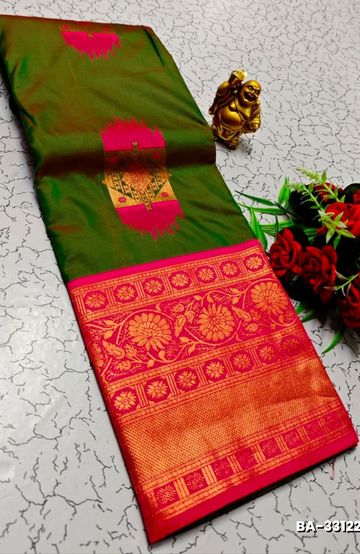 Luxurious heavy work blouse fabric with floral goldwork jaal border - BRINJAL COLOUR (2)