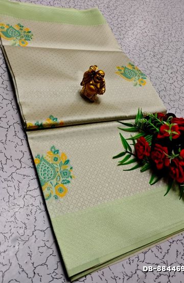 FESTIVAL AND FUNCTION WEAR TRADITIONAL KIDS PATTU PAVADAI STONE WORK DESIGN  - BLUE COLOUR (2)