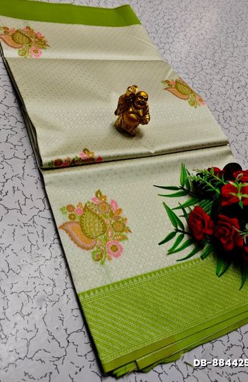 BRIDAL SILK GOLD SILVAR AND COPPER ZARI WEAVE AND WEDDING ART SILK SAREES - RED (1)