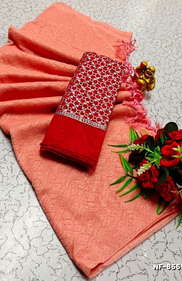 Kubera borderless elite bridal rapier fancy light weight silk type sarees function wear - YELLOW COLOR