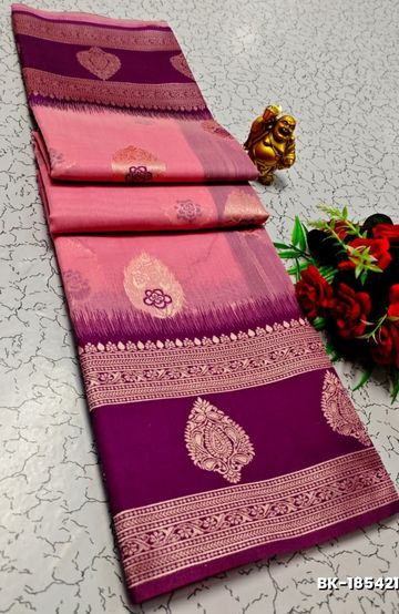 Dailywear cotton sarees all over body flower designpattern design premium look lightweight comfortable wear - BRONCE COLOUR (1)