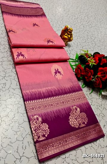 Korvai kotanji Trendy & Fancy bhutta and 2/100 Silk Cotton Sarees Function wear - ORANGE N (1)