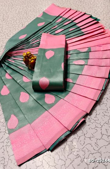 PURE COTTON SAREES SUMMER SPECIAL COLLECTION - LIGHT SKY BLUE (2)