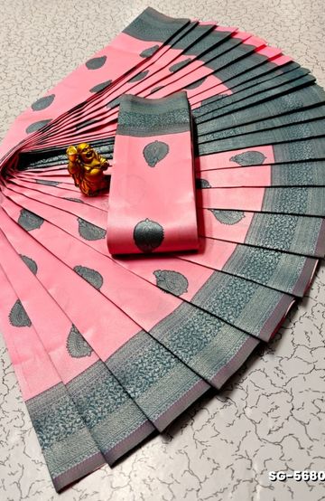 Designer Multi-Color Floral Print Blouse Fabric - DARK GREEN