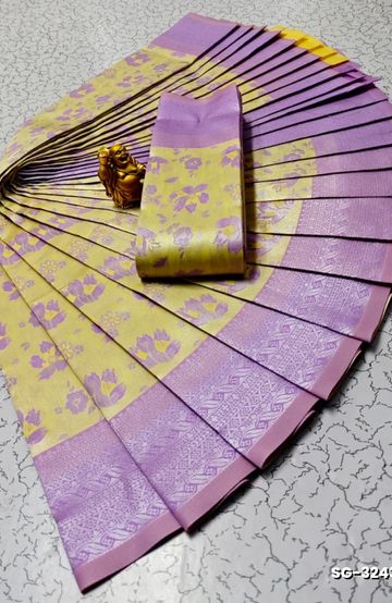 Banaras with our Banarasi Cotton fabric — a beautiful fusion of classic artistry and breathable comfort wear saree - BROWN