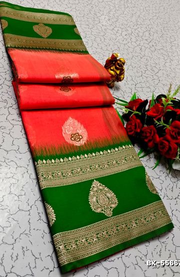Korvai kotanji Trendy & Fancy bhutta and 2/100 Silk Cotton Sarees Function wear - LIGHT PINK (3)