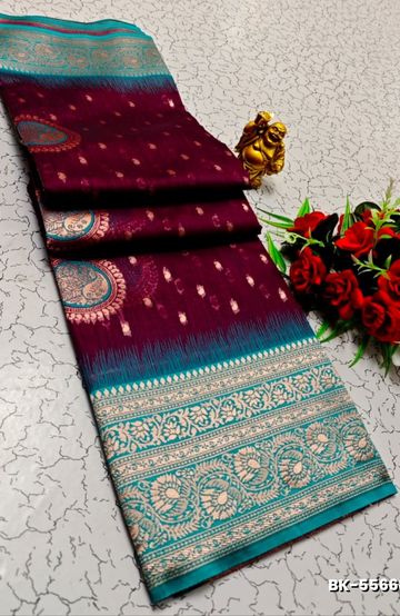 BRIDAL SILK GOLD SILVAR AND COPPER ZARI WEAVE AND WEDDING ART SILK SAREES - LIGHT GREEN SHADE (1)