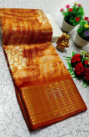 Premium Meena work Soft Silk Saree weddings, festivals, traditional Wear - MEHENDHI GREEN