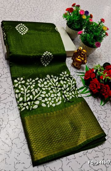 MODERN FANCY SOFT SILK SAREES WITH BUTTA DESIGN - NORMAL  BLUE (1)