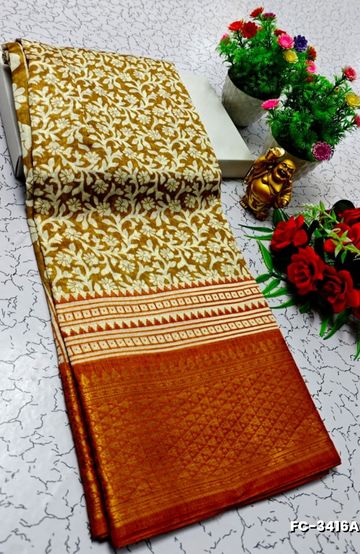 KUBERA ELITE BRIDAL RAPIER FANCY LIGHT WEIGHT SILK TYPE SAREES FUNCTION WEAR - WHITE (2)