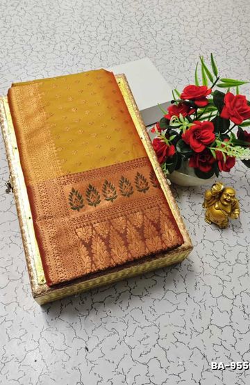 Digital Kubera Pattu Light Weight Luxurious, soft-draping Kubera Pattu Print Saree - BEIGE COLOUR (2)