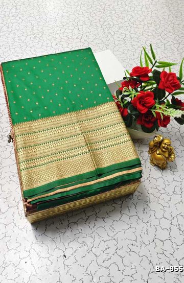 MODERN FANCY SOFT SILK SAREES WITH BUTTA DESIGN - NORMAL  BLUE (1)