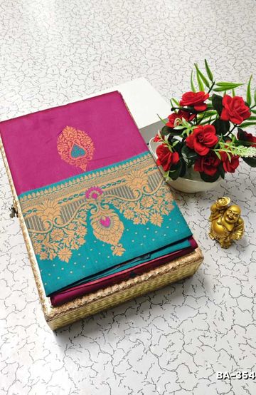 MODERN FANCY SOFT SILK SAREES WITH BUTTA DESIGN - RED