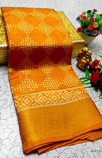 Dailywear cotton sarees premium look lightweight comfortable wear - CHOCOLATE COLOR (1)